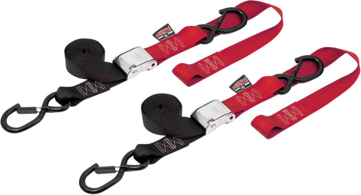 POWERTYE MFG. Cam Tie-Downs - 1-1/2" x 6-1/2' - Black/Red 29621-S