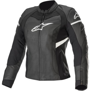 ALPINESTARS Stella Kira Leather Jacket - Black/White - US 14 / EU 50 3112019-12-50