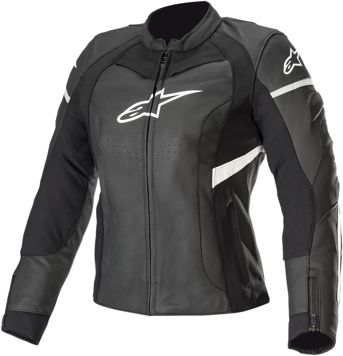 ALPINESTARS Stella Women's Kira Leather Jacket - Black/White - US 8 / EU 44 3112019-12-44