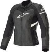 ALPINESTARS Stella Women's Kira Leather Jacket - Black/White - US 8 / EU 44 3112019-12-44