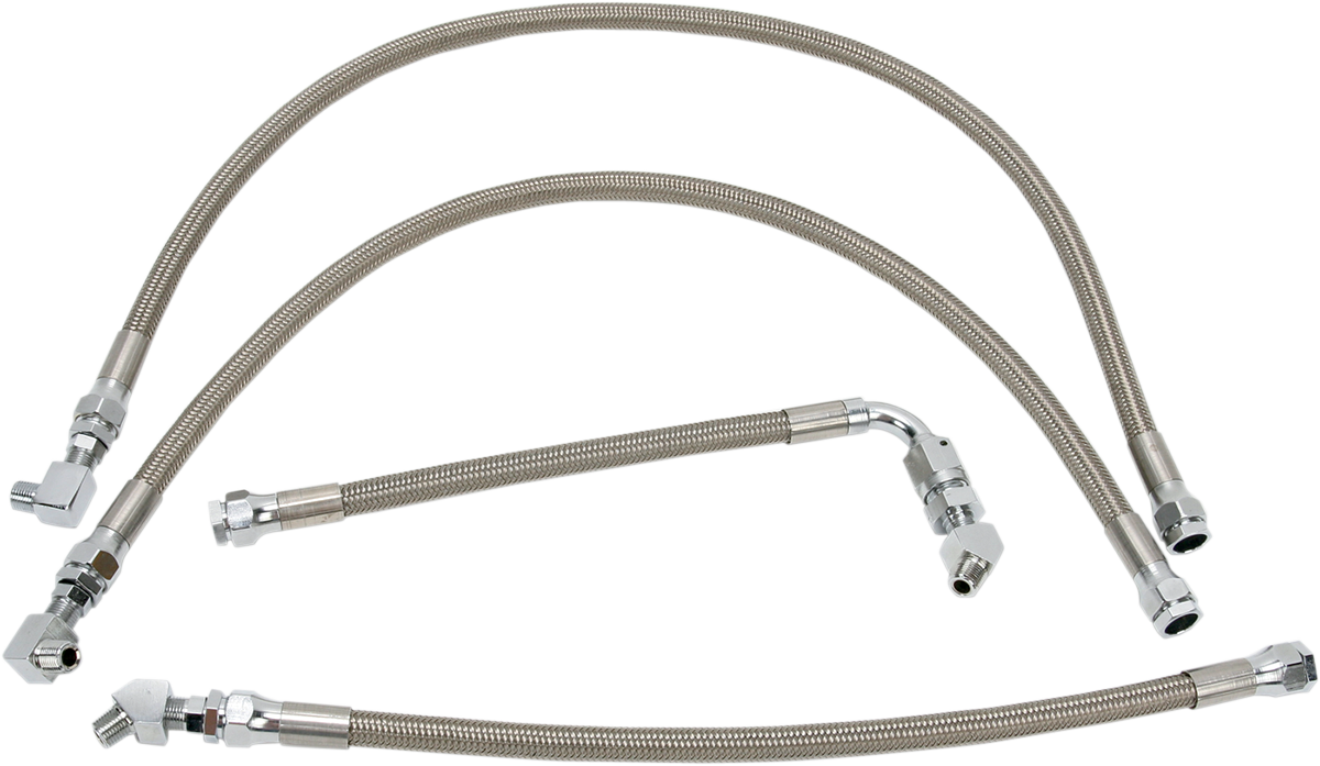 DRAG SPECIALTIES Oil Line Kit - Stainless Steel - FXR 606003