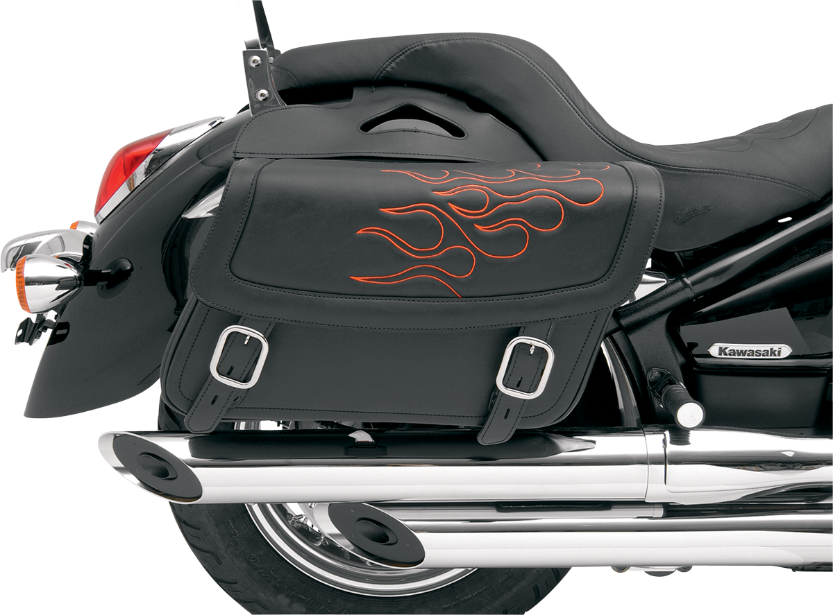 SADDLEMEN Flame Saddlebag - Orange - Medium X021-05-0406