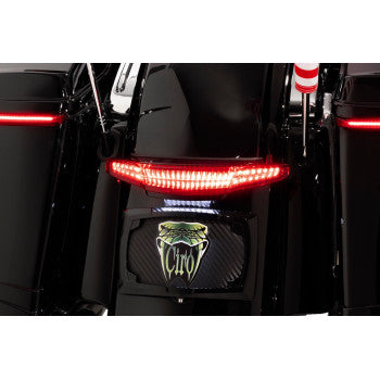 CIRO Taillight/License Plate Frame - Black - Red Lens 40256