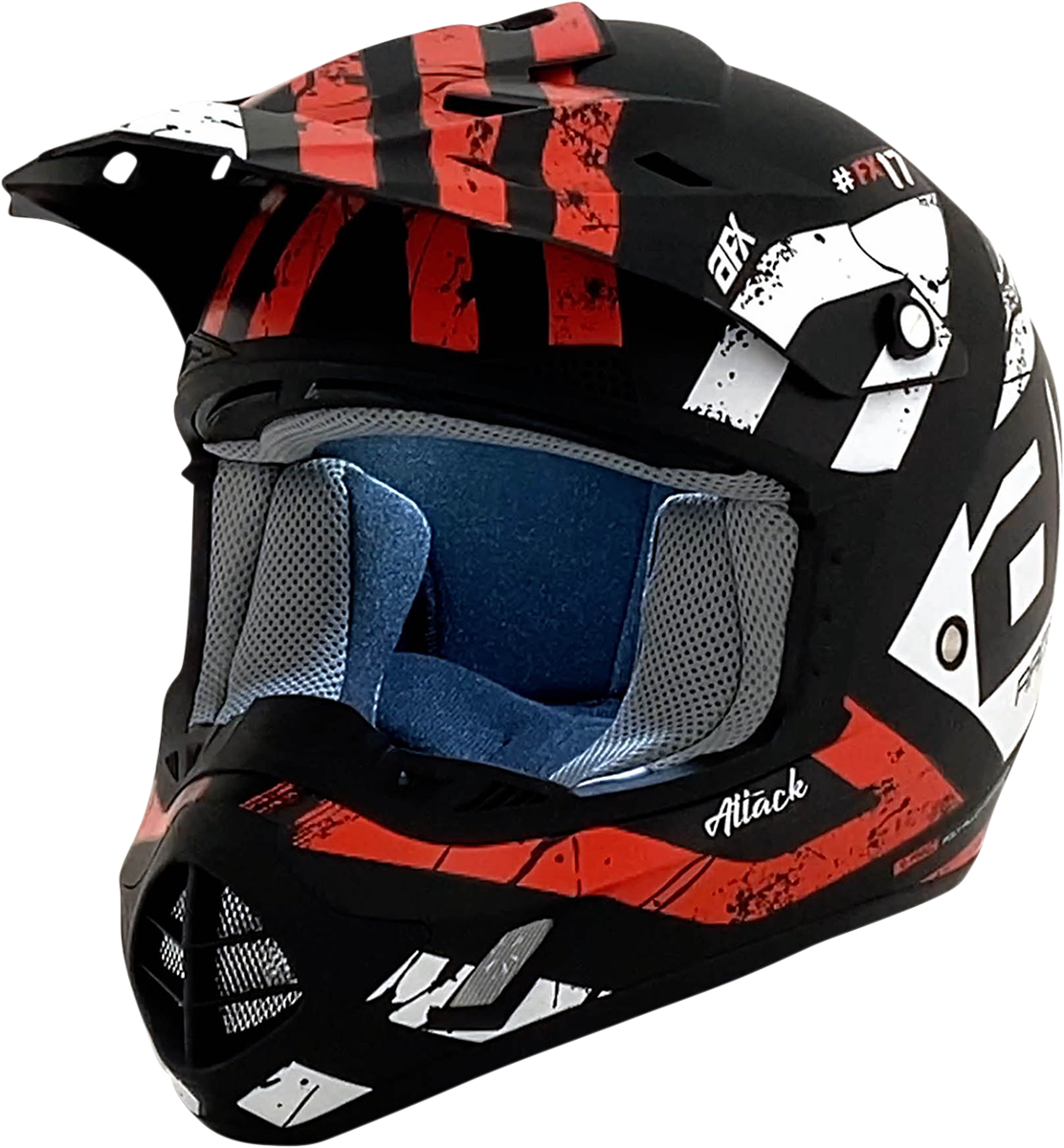 AFX FX-17 Helmet - Attack - Matte Black/Red - Medium 0110-7150