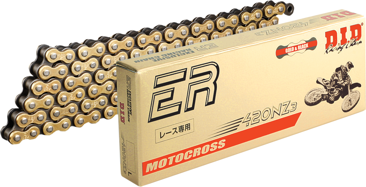 DID 420 NZ3 - High-Performance Motorcycle Chain - Gold - 120 Links 420NZ3-G/B-120