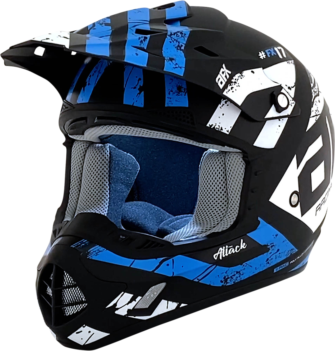 AFX FX-17 Helmet - Attack - Matte Blue/Black - XL 0110-7164