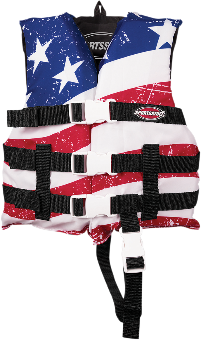 AIRHEAD SPORTS GROUP Child Stars & Stripes PFD Vest - Red/White/Blue 30098-02-A-US