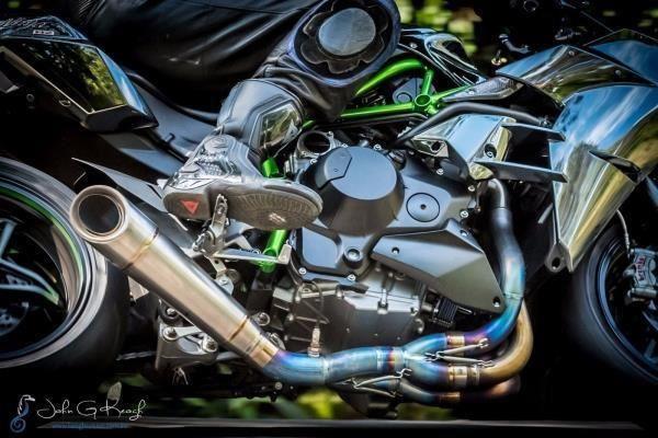 Vandemon  Brushed Titanium Exhaust System Ninja H2 & H2R 2015-24 KAWAH2TICSBRUEXHD