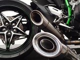 Vandemon  Brushed Titanium Exhaust System Ninja H2 & H2R 2015-24 KAWAH2TICSBRUEXHD