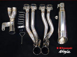 VANDEMON Polished Titanium Exhaust System Ninja H2 & H2R 2015-24 KAWAH2TICSPOLEXHD