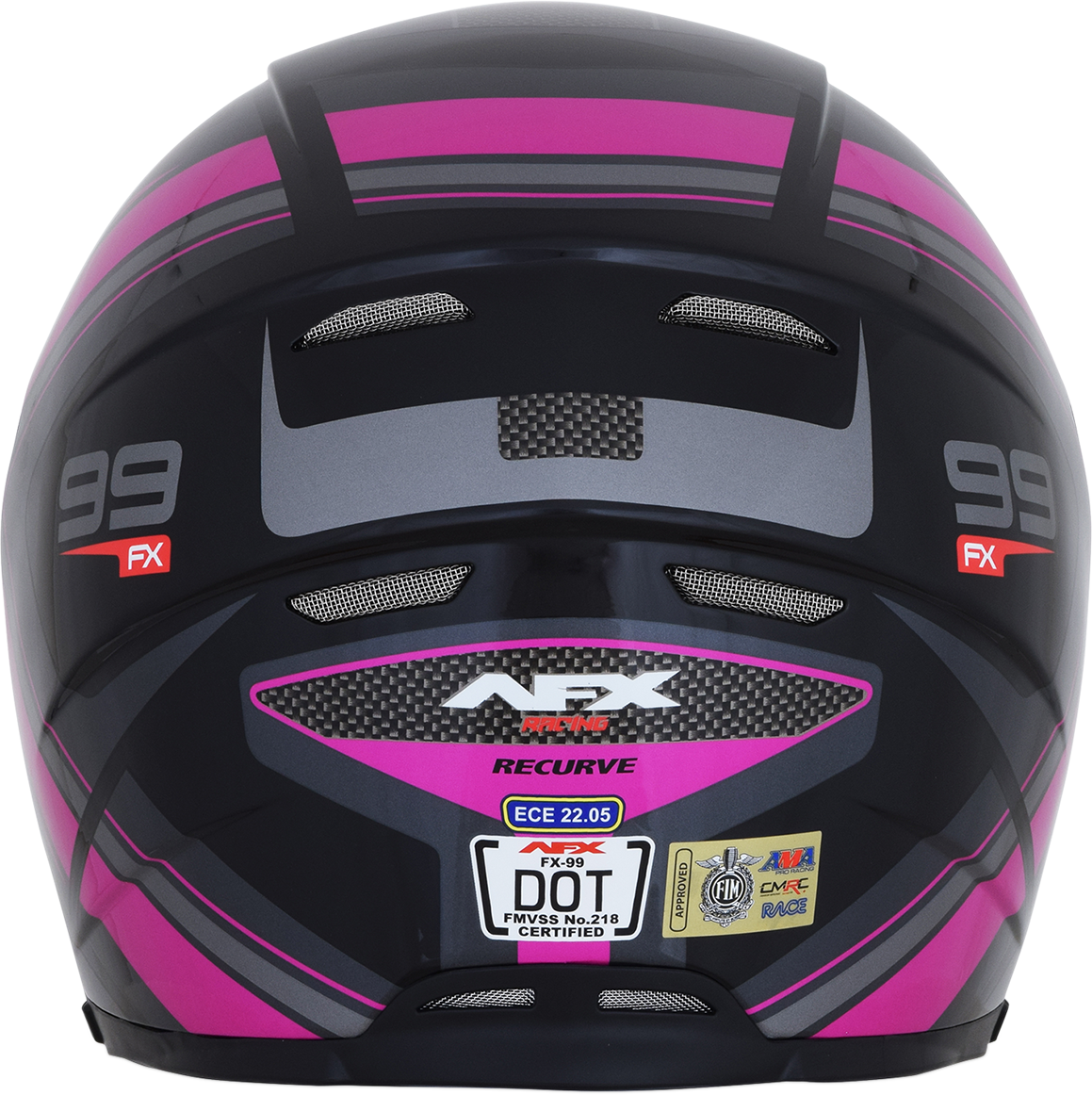 AFX FX-99 Helmet - Recurve - Black/Fuchsia - Large 0101-11104