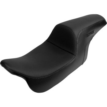 SLYFOX Seat - Black Logo - Smooth Vinyl - Carbon Fiber - FL '08-'23 0801-1614