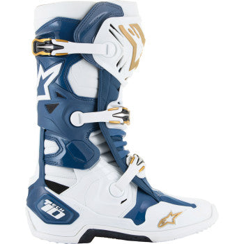 ALPINESTARS Arlington LE Tech 10 Boots - White/Blue/Gold - US 11 2010020-262-11