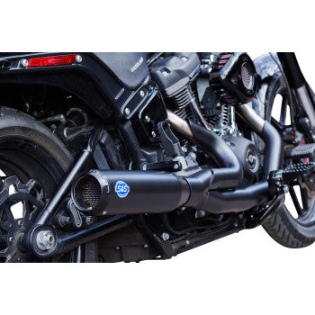 S&S CYCLE 2-into-1 Qualifier Exhaust System - 49-State - Black 550-1104