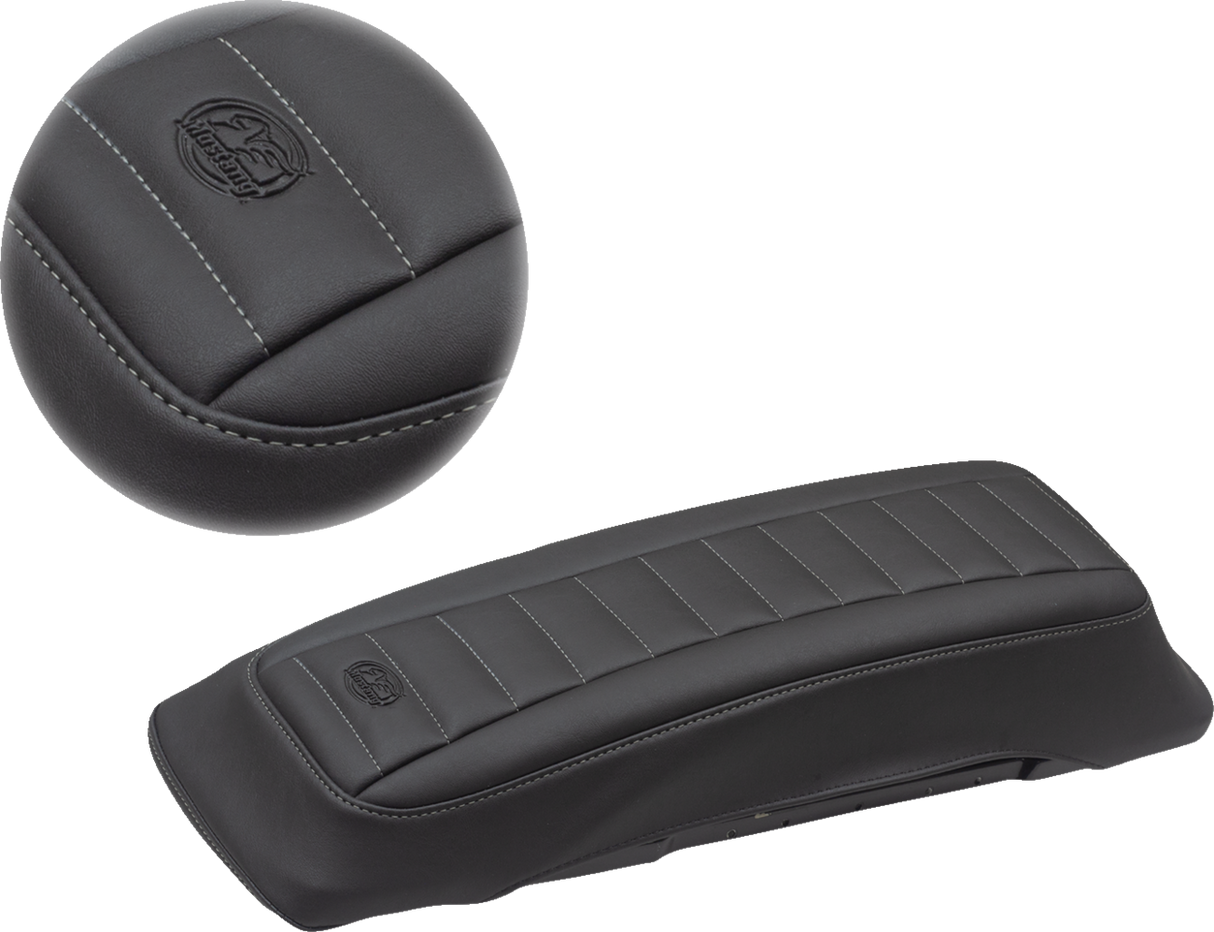 MUSTANG Saddlebag Lid Covers - Black/Gunmetal Gray - '93-'13 FL 77637GM