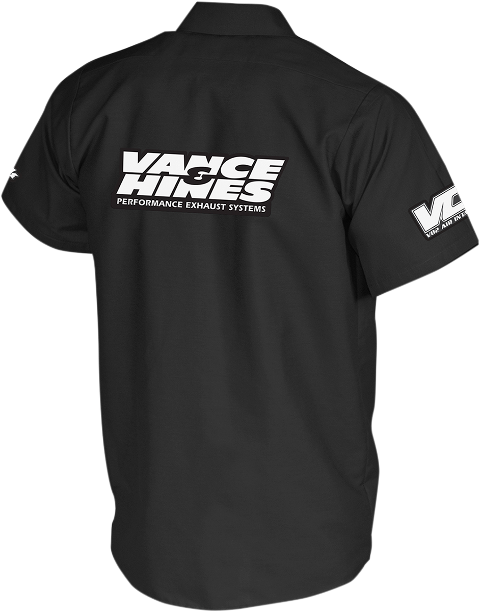 THROTTLE THREADS Vance & Hines Shop Shirt - Black - Large VNH18S24BKLR