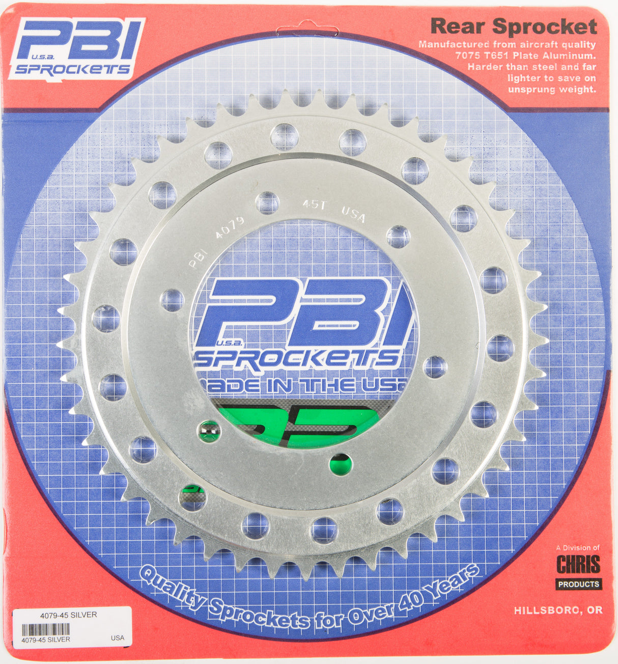 PBIRear Sprocket Aluminum 45t-530 Kaw4079-45