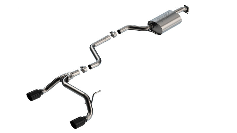 Borla 18-23 Suzuki Jimny 1.4L AT/MT 4WD 2DR 2in S-Type Catback Exhaust - Black Chrome Tips 140923BC