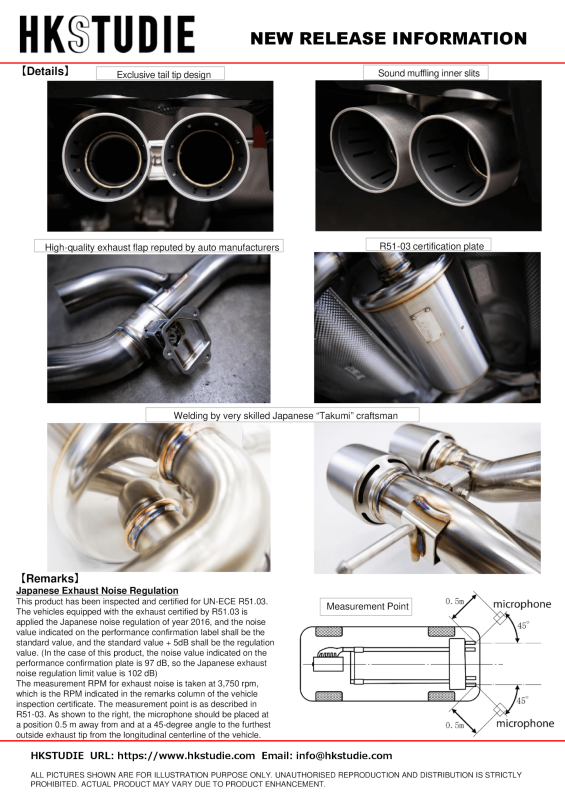 HKSTUDIE EXHAUST for BMW G80/G82 Comp HKSTUDIE-EX001