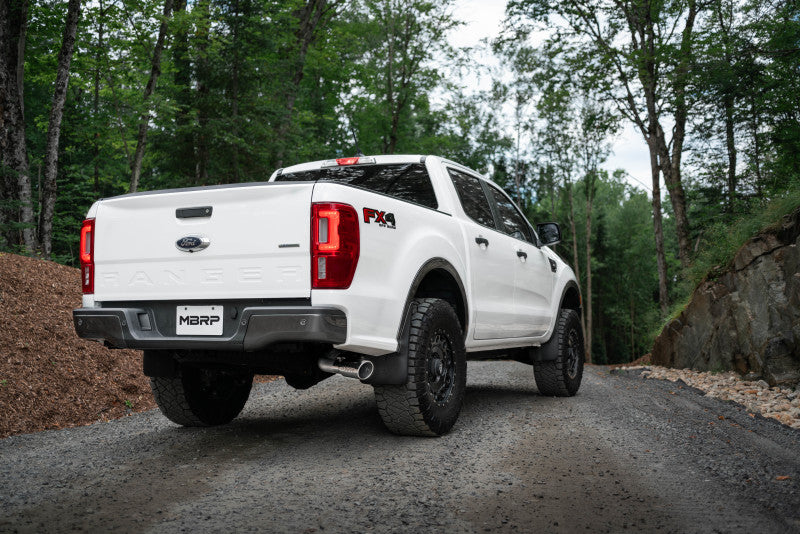 MBRP 2019 Ford Ranger Ecoboost 2.3L 4in OD Tip Single Side Exit 3in Black Coated Cat Back