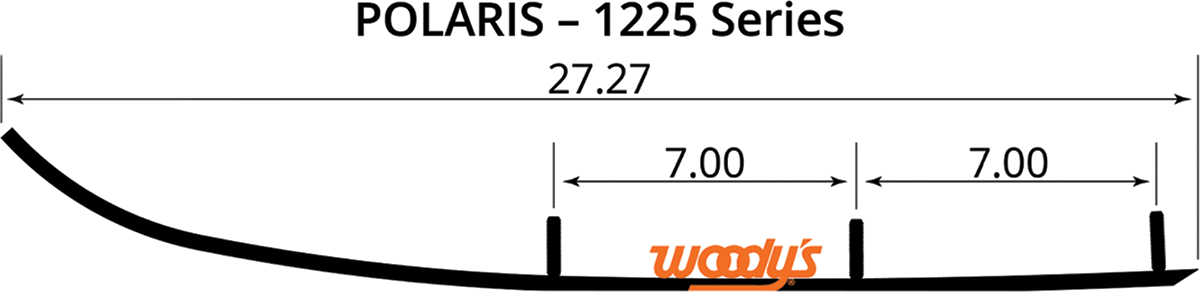 WOODY'S Ace Flat-Top Carbide Runners - 6" AP6-1225