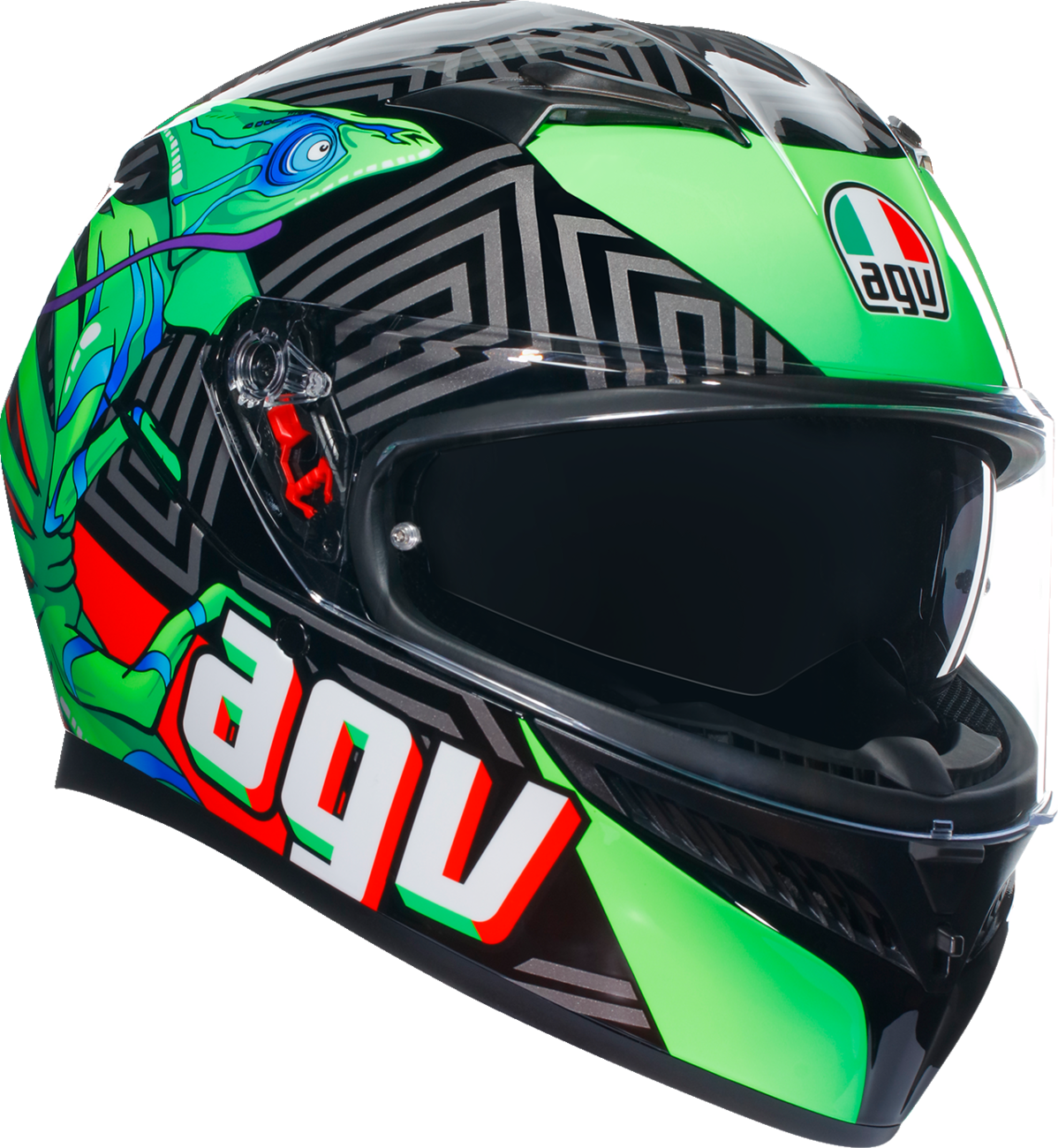 AGV K3 Helmet - Kamaleon - Black/Red/Green - XL 2118381004013XL