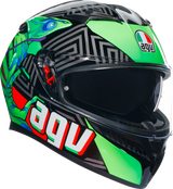 AGV K3 Helmet - Kamaleon - Black/Red/Green - XL 2118381004013XL