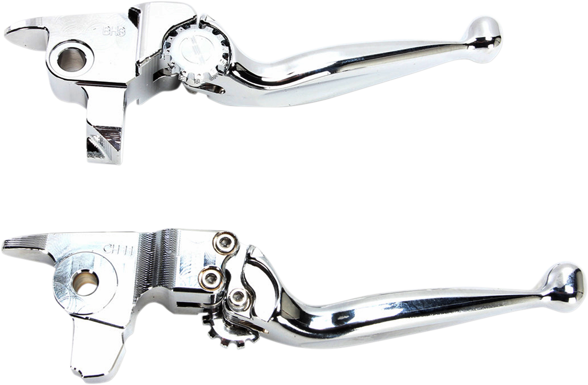 POWERSTANDS RACING Lever Set - Journey - Harley Davidson - Chrome 12-00611-20