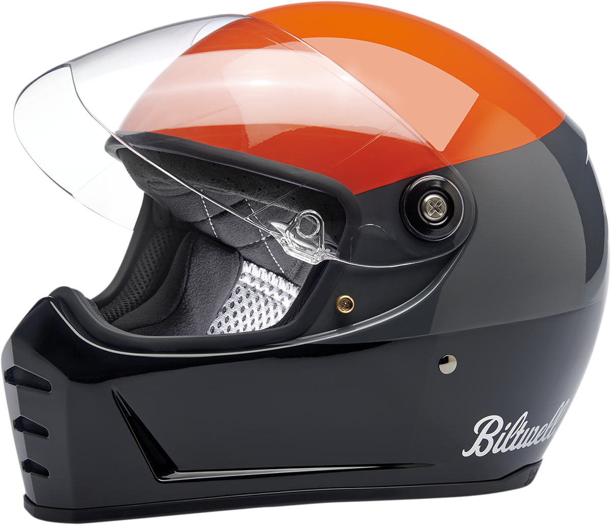 BILTWELL Lane Splitter Helmet - Gloss Podium Orange/Gray/Black - Medium 1004-550-103