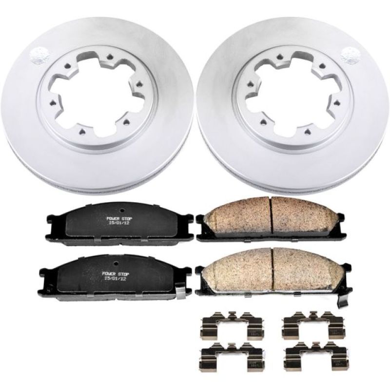 Power Stop 86-94 Nissan D21 Front Z17 Evolution Geomet Coated Brake Kit