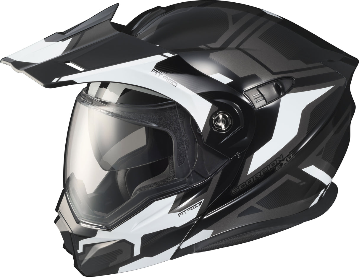 SCORPION EXO Exo-At950 Modular Helmet Ellwood White 3x 95-1708