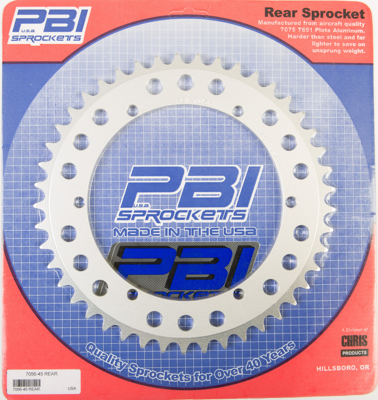 PBIRear Sprocket Aluminum 45t-520 Yam7056-45-3