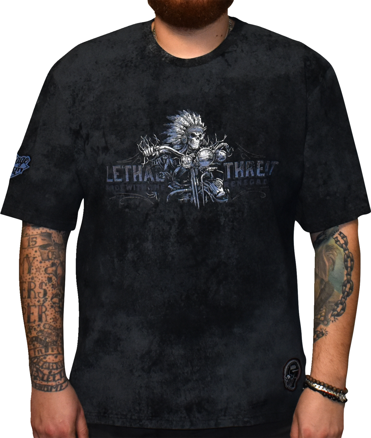 LETHAL THREAT Vintage Velocity Run with the Renegades T-Shirt - Black - 2XL VV40176XXL