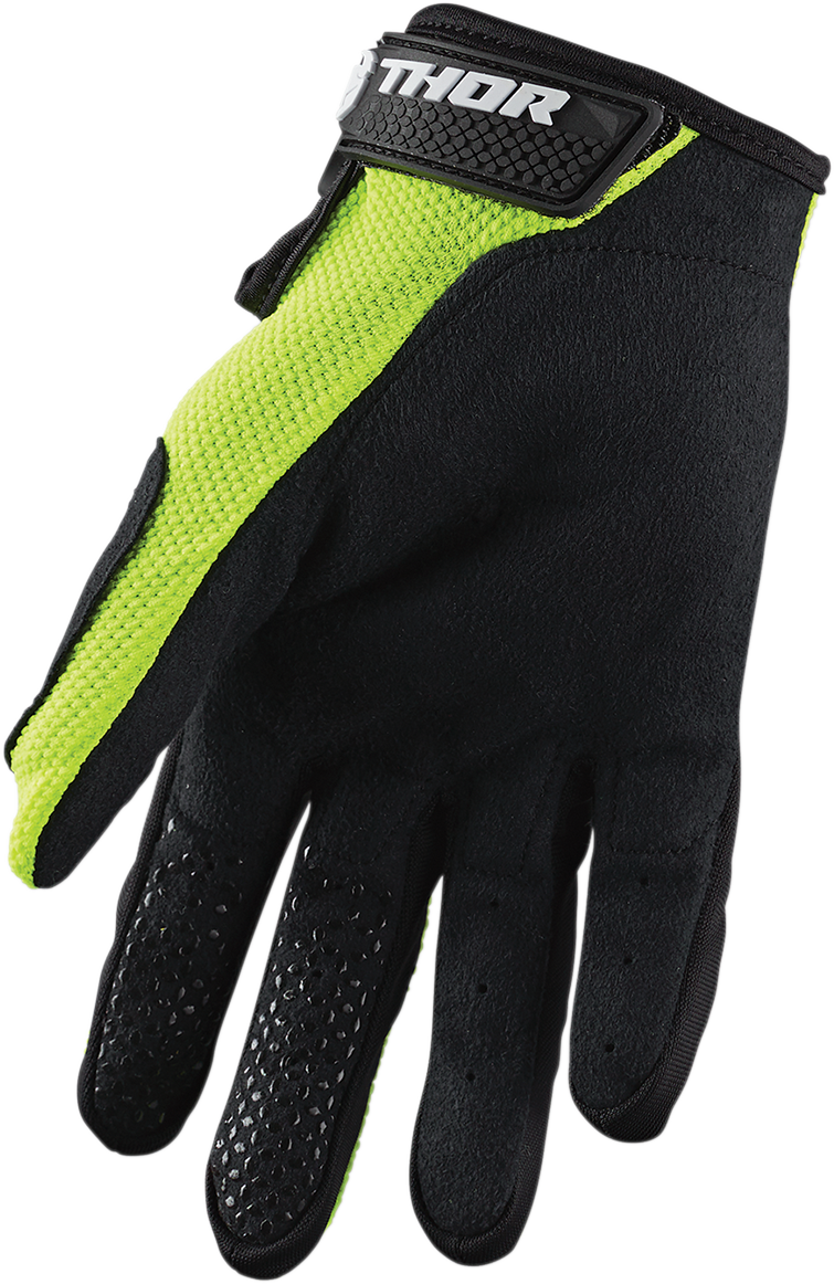 THOR Youth Sector Gloves - Acid/Black - 2XS 3332-1531