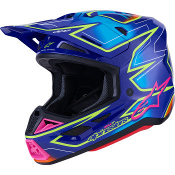 ALPINESTARS SM7 Helmet - Cast - Gloss/Blue/Pink/Yellow Fluo - XL 8302626-7254-XL