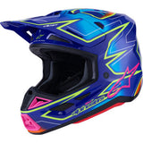 ALPINESTARS SM7 Helmet - Cast - Gloss/Blue/Pink/Yellow Fluo - Large 8302626-7254-L