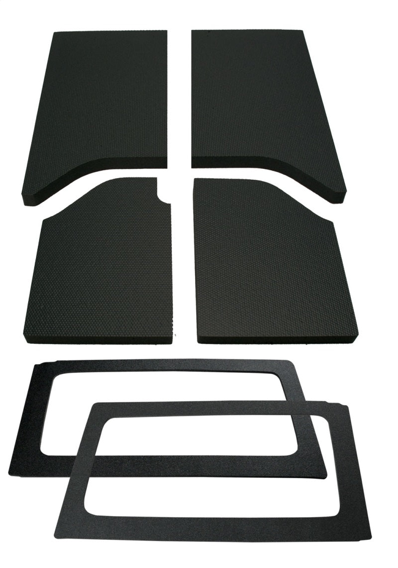 DEI 11-18 Jeep Wrangler JK 2-Door Boom Mat Complete Headliner Kit - 6 Piece - Black 50285