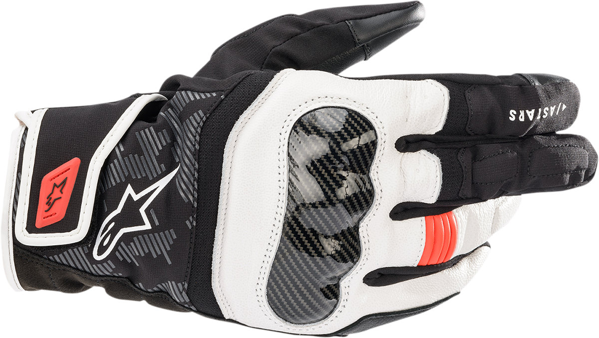 ALPINESTARS SMX Z Drystar® gloves - Black/White/Fluo Red - 3XL 3527421-1231-3X