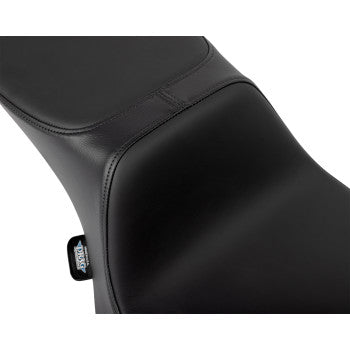 DRAG SPECIALTIES Performance Predator 2-Up Seat - Extended Reach - Solar Leather - Smooth - FLHX/FLTR '23-'24 0801-1944