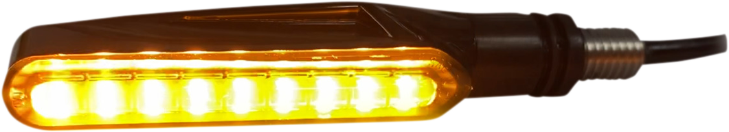 CUSTOM DYNAMICS LED Turn Signal - Amber/White - Front CD-MINI-TS-AW-S