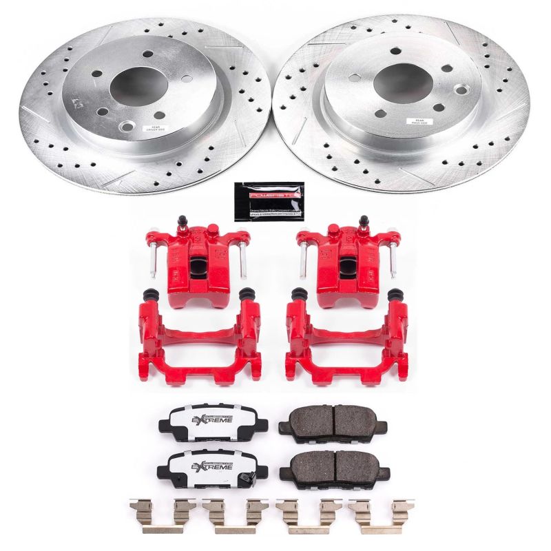 Power Stop 18-19 Nissan 370Z Rear Z26 Street Warrior Brake Kit w/Calipers