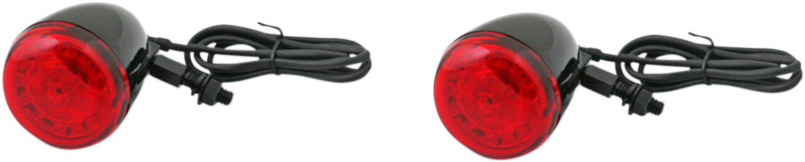 CUSTOM DYNAMICS ProBEAM® Universal Turn Signals - Gloss Black/Red PB-UNV-RTS-R-B