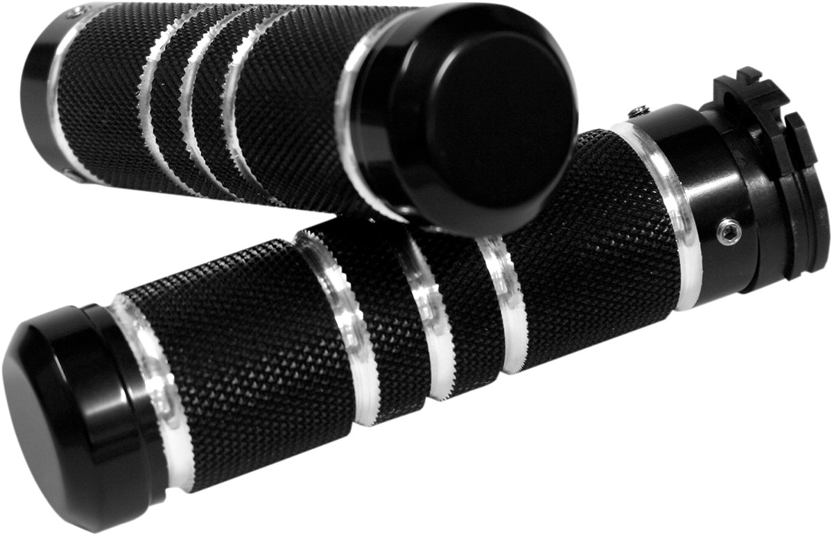 ACCUTRONIX Grips - Knurled - Grooved - Black GR100-KGN