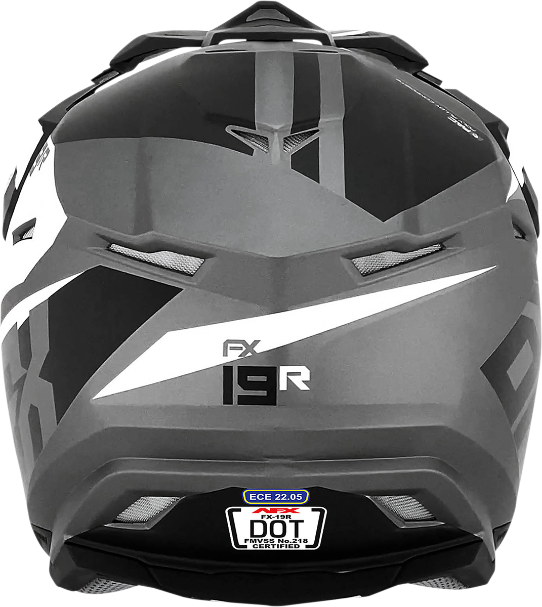 AFX FX-19R Helmet - Racing - Frost Gray - Large 0110-7075