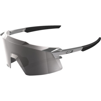 100% Aerocraft Sunglasses - Black Chrome - HiPER Silver 60032-00015