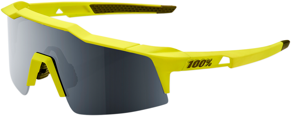 100% Speedcraft SL Sunglasses - Soft Tact Banana - Black Mirror 61002-265-01