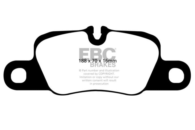 EBC 12-15 Porsche 911 (991) (Cast Iron Rotor only) 3.8 Carrera S Redstuff Rear Brake Pads DP31858C