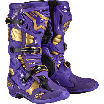 ALPINESTARS Limited Edition Salt Lake Tech 10 Boots - Purple/Gold/Black - US 10 2010020-373-10