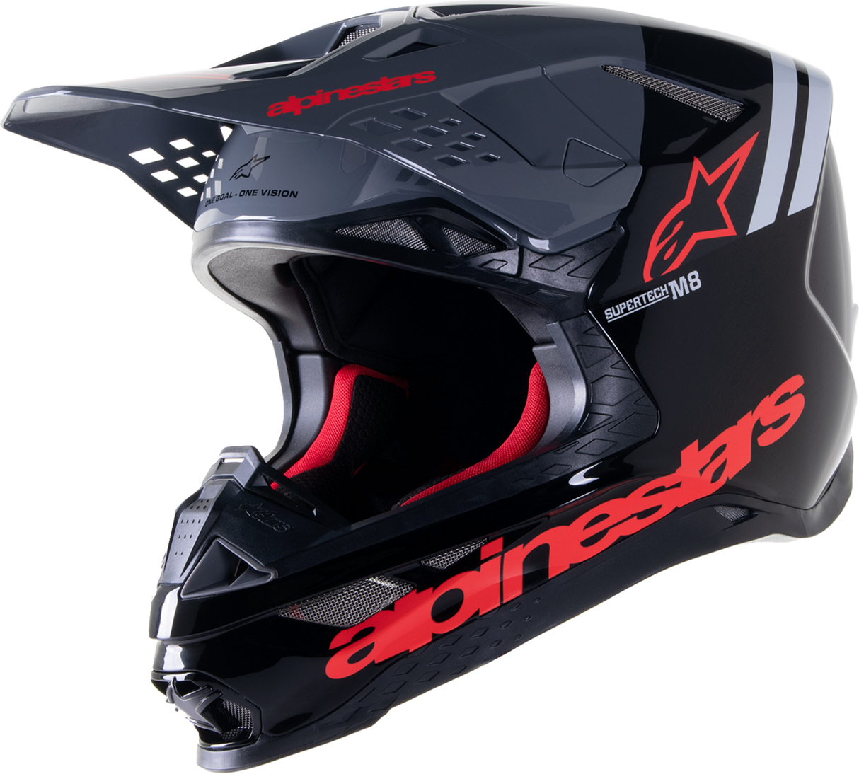 ALPINESTARS Supertech M8 Helmet - Radium 2 - MIPS® - Gloss Black/Neon Red - XL 8301523-1397-XL