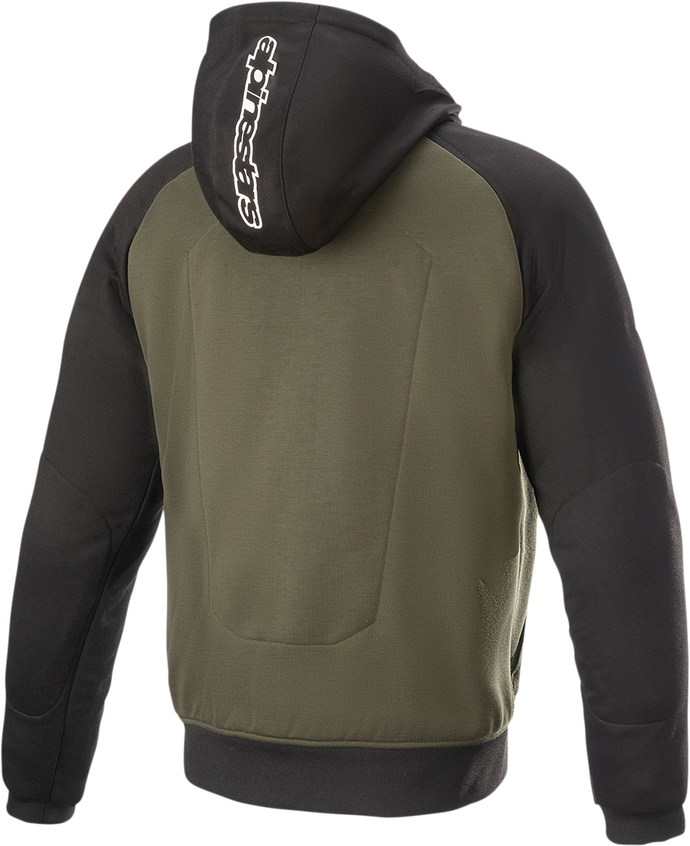 ALPINESTARS Chrome Hoodie - Black/Green - 2XL 4200918-1681-2X